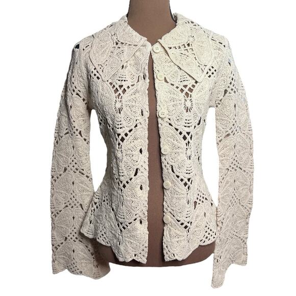 BY MALENE BIRGER Crochet Gwenevere Cardigan Small NWOT - Picture 4 of 9